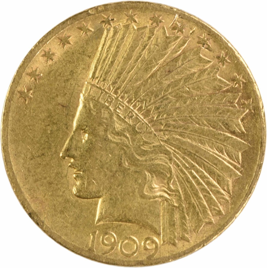 $10 Gold Indian $1909 Uncertified (1 of 2)