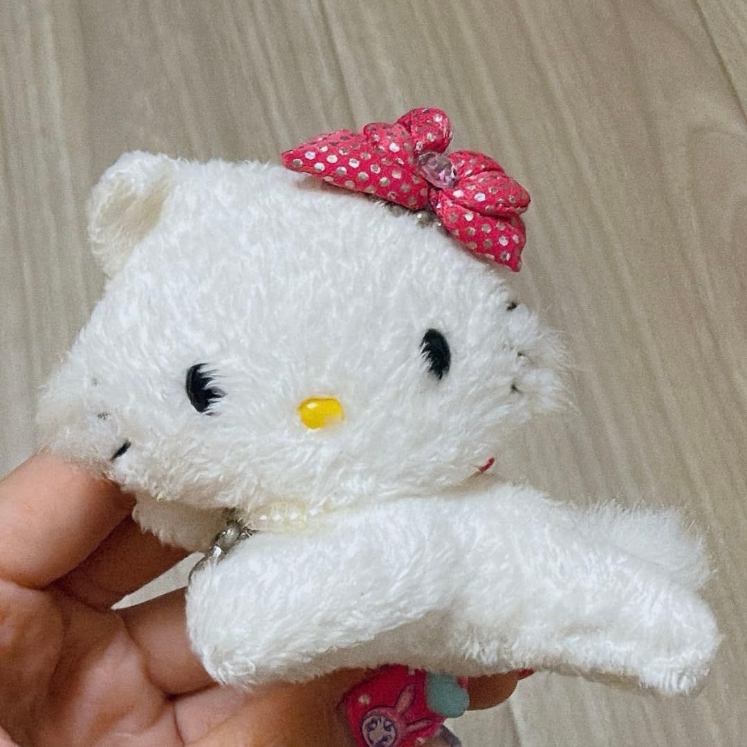 Kitty Charmy Mascot Sanrio Holder Rare Plush Doll Fluffy 2005 (1 of 6)