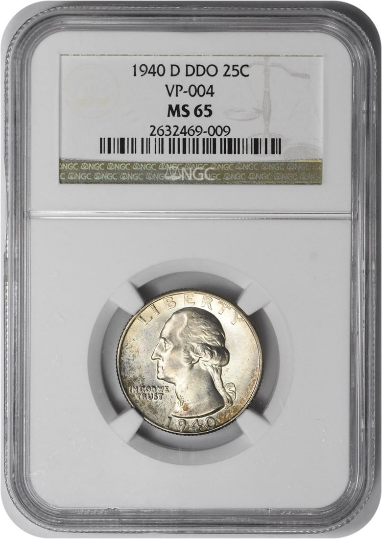 MS65 NGC Washington Quarter 1940-D DDO 3-O-V (1 of 1)