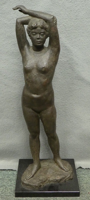 Shizuo Takato Japanese Bronze Sculpture Shincho Vitality Nitten Artist Signed: Shizuo Takato Japanese Bronze Sculpture Shincho Vitality Nitten Artist Signed Item Specifics: Artist: Shizuo Takato Subject: Vitality / Human Form Material: Bronze Style: Japanese Year Of Production: 
