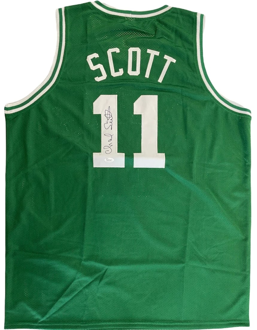 Scott Charlie Autographed Celtics Boston Green Custom Jersey JSA (1 of 3)