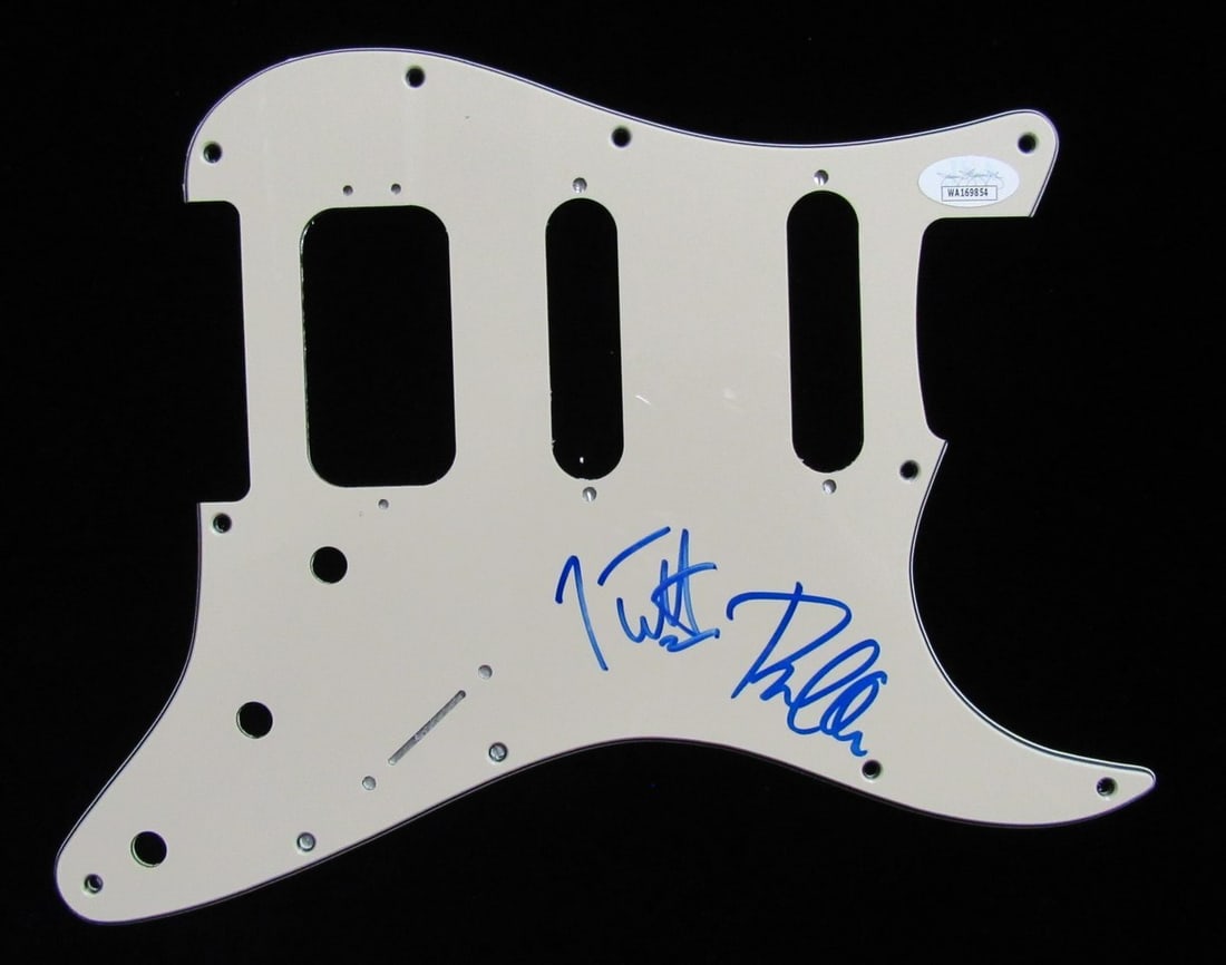 Def Leppard Joe Elliott/ Phil Collen Signed/ Autographed Guitar Pick Guard JSA 579 (1 of 3)