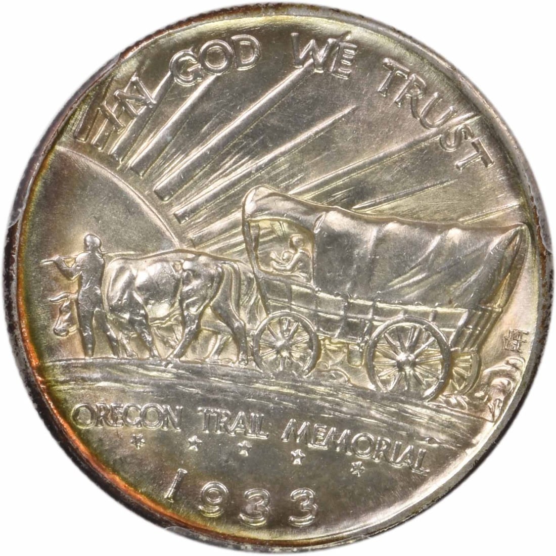MS65 PCGS MS65 PCGS Silver Half Dollar 1933-D Oregon - 3