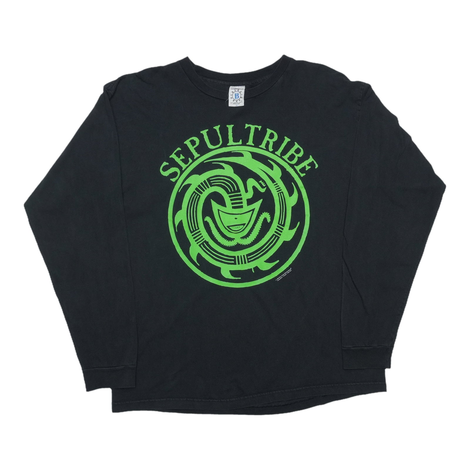 Sepultribe Long Sleeve Shirt 1996 Sepultura: Sepultribe Long Sleeve Shirt 1996 Sepultura Authentic 1996 Sepultura Long Sleeve Shirt, featuring the iconic band's logo and design. This rare piece of music memorabilia is a must-have for fans of
