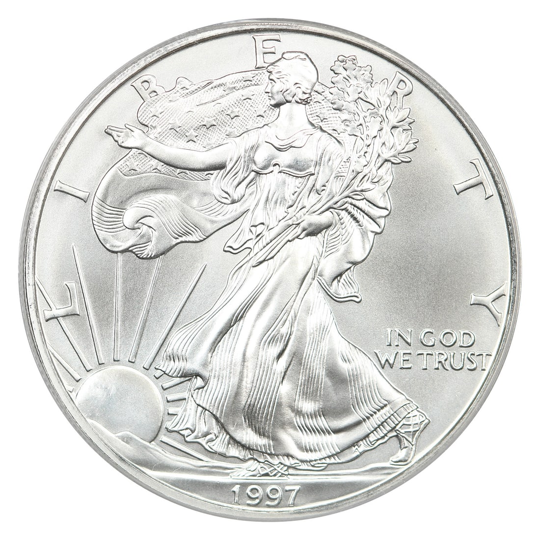 1997 $1 Silver Eagle PCGS MS70 - Silver Eagles - 3