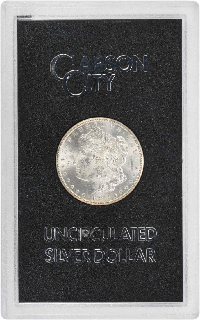 1883-CC Morgan Silver Dollar Brilliant Uncirculated GSA Holder Hard Pack: 1883-CC Morgan Silver Dollar Brilliant Uncirculated GSA Holder Hard Pack The 1883-CC Morgan Silver Dollar is a stunning example of American numismatics, boasting its original brilliant uncirculated co