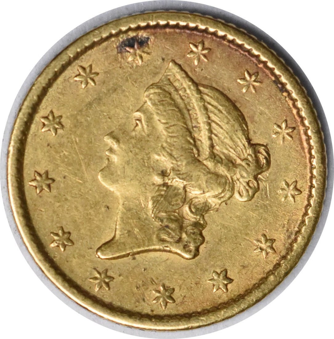 $1 Gold Type 1 EF Uncertified 1853: $1 Gold Type 1 EF Uncertified 1853 The $1 Gold Type 1 EF Uncertified 1853 features a striking reeded edge and a rich gold composition, weighing in at 1.67 grams. Certified as circulated with an estima
