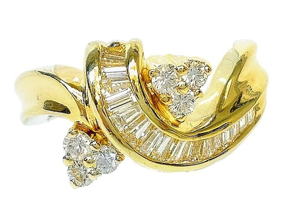 Hess Diamond Ring Cocktail Art Jose 0.78ct 18k Yellow Gold US 6.75: Hess Diamond Ring Cocktail Art Jose 0.78ct 18k Yellow Gold US 6.75 Item Specifics: Main Stone Creation: Natural Occasion: Anniversary Birthday Christening Christmas Confirmation/Communion Engagement