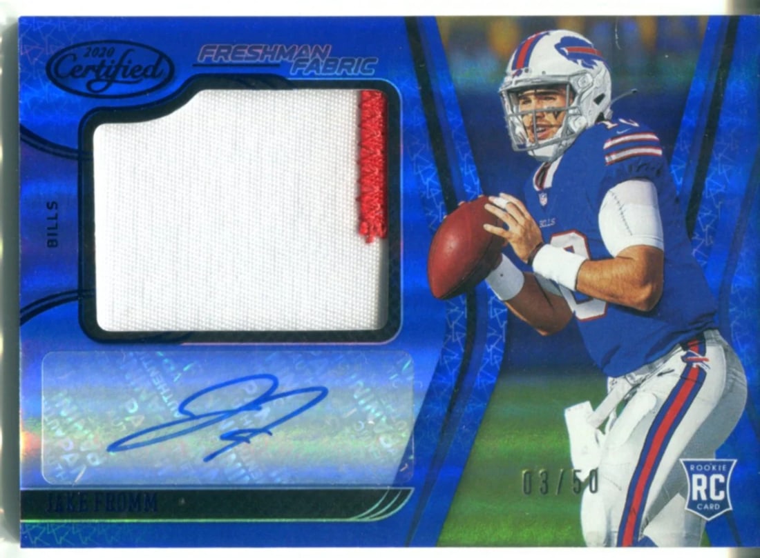 Jake Fromm Autographed 2020 Panini Certified Freshman Fabric Rookie Jersey Card (1 of 2)