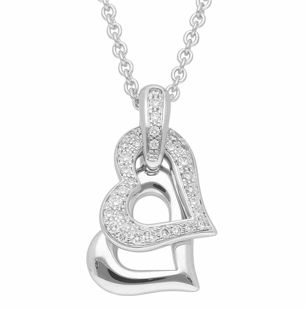 Piaget Limelight Double Heart Pave Diamond 18k White Gold Necklace Pendant Paper: Piaget Limelight Double Heart Pave Diamond 18k White Gold Necklace Pendant Paper Item Specifics: Pendant Shape: Heart Closure: Lobster Occasion: Anniversary Birthday Christening Christmas