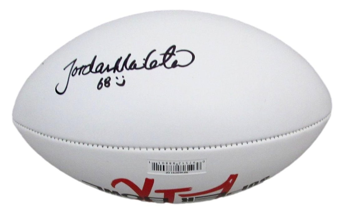 Signed Jordan Mailata Logo Eagles Beckett Football LIX Super Bowl Auto 192859: Signed Jordan Mailata Logo Eagles Beckett Football LIX Super Bowl Auto 192859 Signed by Jordan Mailata, the Philadelphia Eagles' star tackle, this Beckett Authentication Services (BAS) verified footba