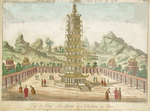 Copperplate Engraving Framed Chinese Pagoda Art Print: Copperplate Engraving Framed Chinese Pagoda Art Print Item Specifics: Artist: Unknown Subject: Chinese Pagoda Landscape Material: Paper Ink Wood Frame Style: Japanese Year Of Production: 2010 Product 