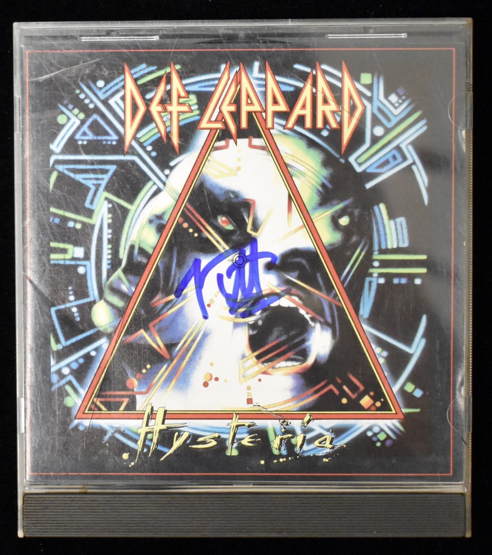Joe Elliott Signed/ JSA BA208664 Autographed Def Leppard Hysteria CD Cover (1 of 3)
