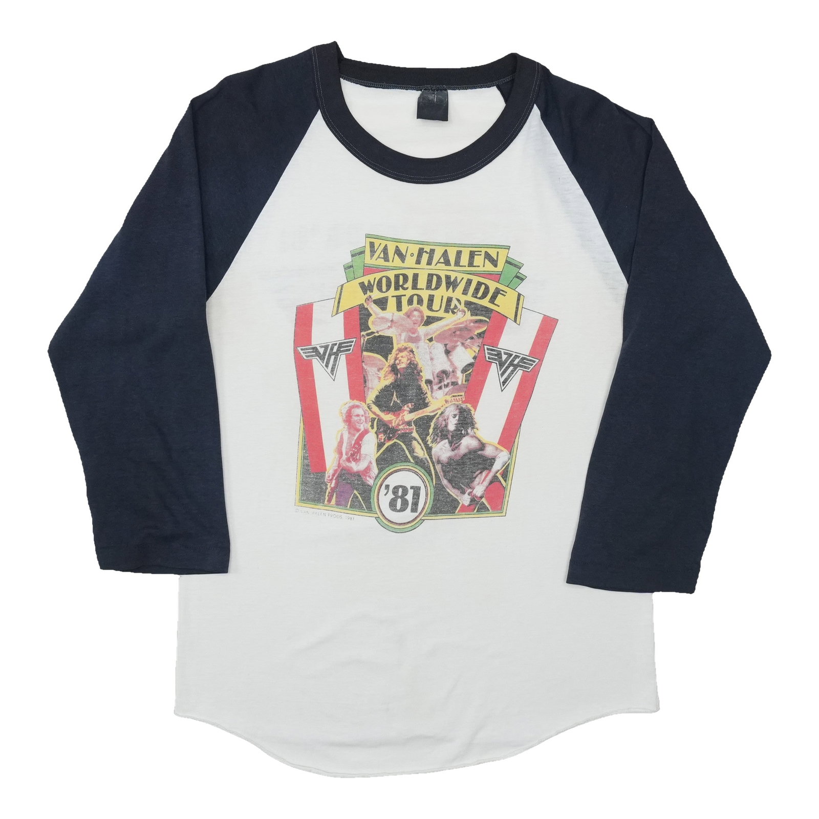 1981 Van Halen Worldwide Tour Shirt: 1981 Van Halen Worldwide Tour Shirt Authentic 1981 Van Halen Worldwide Tour Shirt. This vintage tour tee features the iconic band's logo and design, a true relic from one of rock music's most legendar