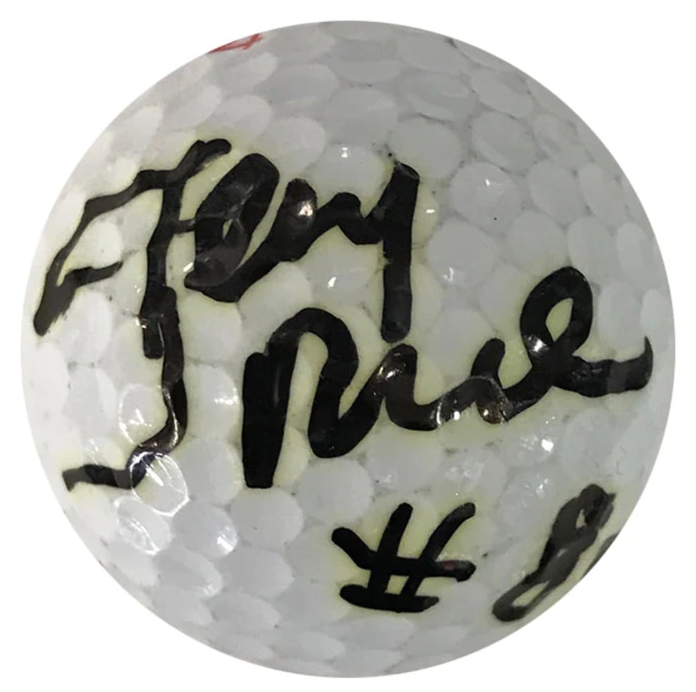 Jerry Rice Autographed Titleist 4 Golf Ball: Jerry Rice Autographed Titleist 4 Golf Ball Signed in black sharpie by NFL legend Jerry Rice, this Titleist 4 Golf Ball bears the unmistakable mark of one of the greatest wide receivers in sports hist