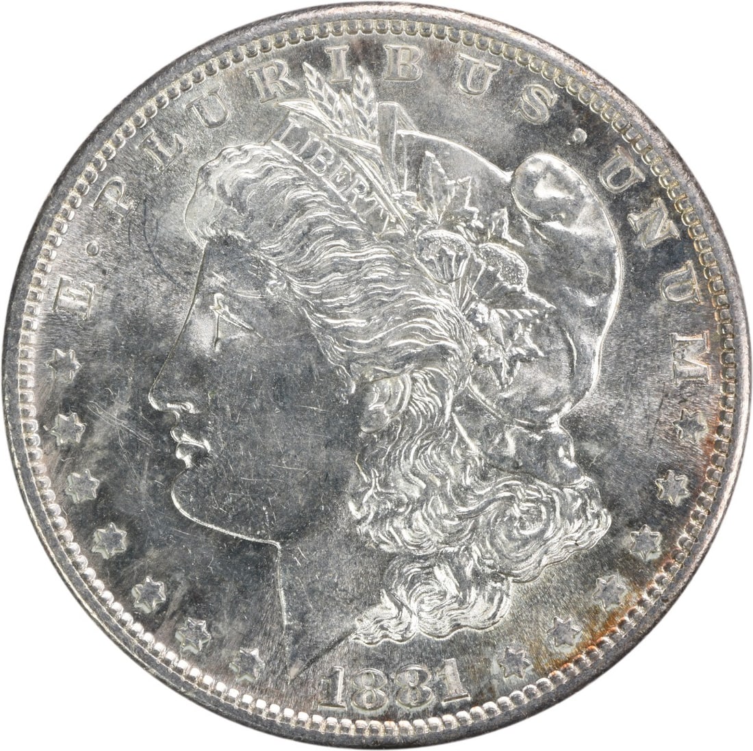 1881-S Morgan Silver Dollar Choice BU Uncertified: 1881-S Morgan Silver Dollar Choice BU Uncertified The 1881-S Morgan Silver Dollar Choice BU Uncertified boasts a stunning silver finish and impressive mint marks, making it a highly sought-after colle