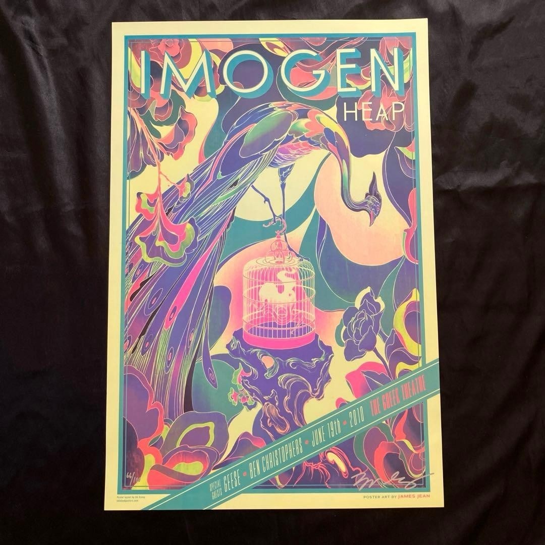 James Jean IMOGEN HEAP 2010 Concert Commemorative Silkscreen Poster Signed ED100 (1 of 15)
