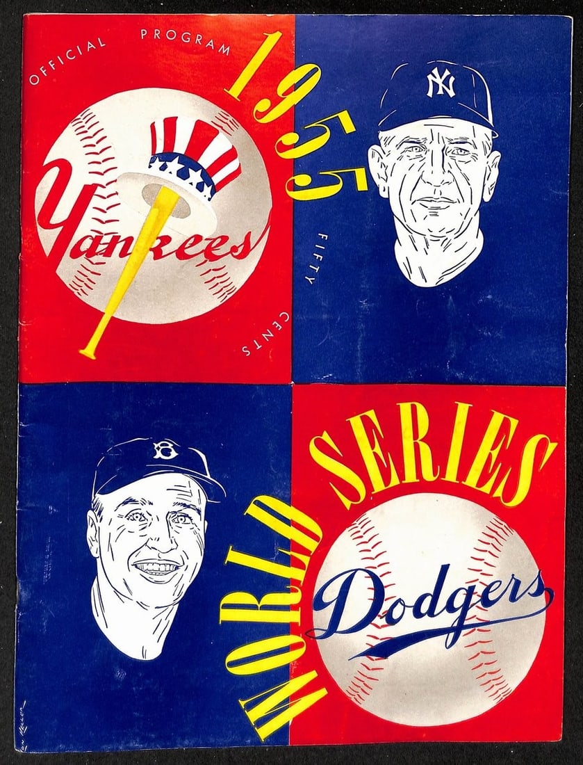 New York Yankees 208743 Brooklyn Dodgers Program 1955 World Series vs Game (1 of 5)