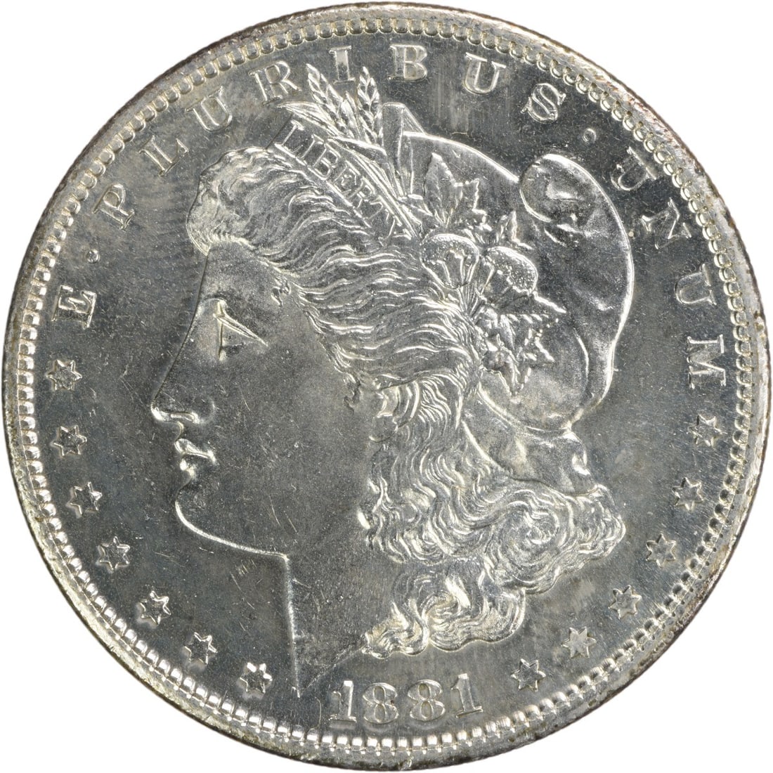 1881-S Morgan Silver Dollar Choice BU Uncertified: 1881-S Morgan Silver Dollar Choice BU Uncertified The 1881-S Morgan Silver Dollar Choice BU Uncertified boasts a stunning silver finish and impressive mint marks, making it a highly sought-after colle