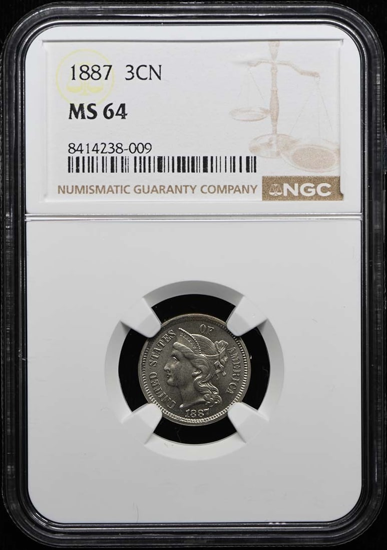 Three cent piece copper nickel 3cn ngc ms64: Three cent piece copper nickel 3cn ngc ms64 Three cent piece copper nickel 3cn ngc ms64 has been certified MS64 by the NGC, indicating its high level of detail and preservation. Minted in Philadelphia