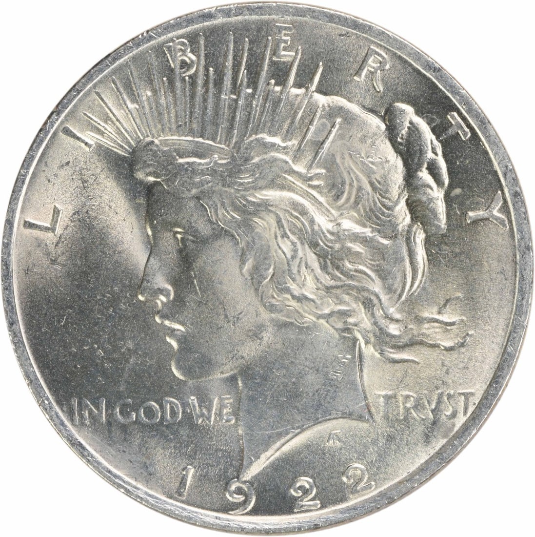 1922 Peace Silver Dollar Choice BU Uncertified: 1922 Peace Silver Dollar Choice BU Uncertified The 1922 Peace Silver Dollar is a highly sought-after coin, featuring the iconic design of the Peace dollar. This Uncirculated specimen boasts a MS63 gra
