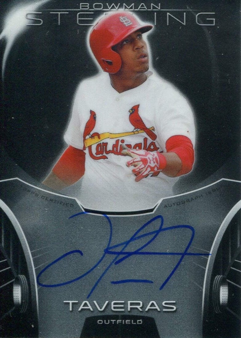 Sterling Autographed Card Topps Bowman 2013 Oscar Taveras: Sterling Autographed Card Topps Bowman 2013 Oscar Taveras Sterling Autographed Card Topps Bowman 2013 Oscar Taveras - A rare and unique collectible, this card features an autograph from Oscar Taveras 