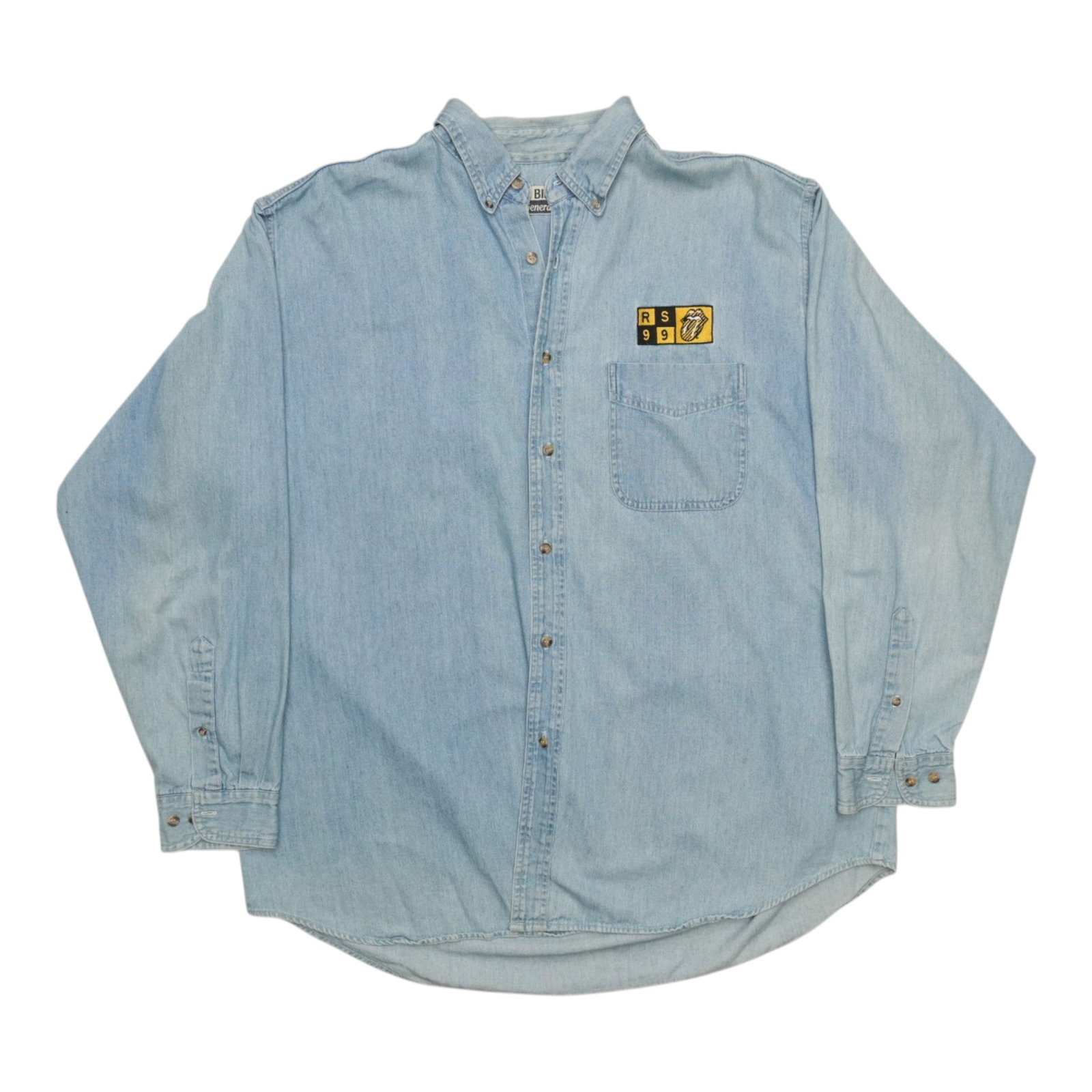 Rolling Stones Shirt Denim Button Up (1 of 4)