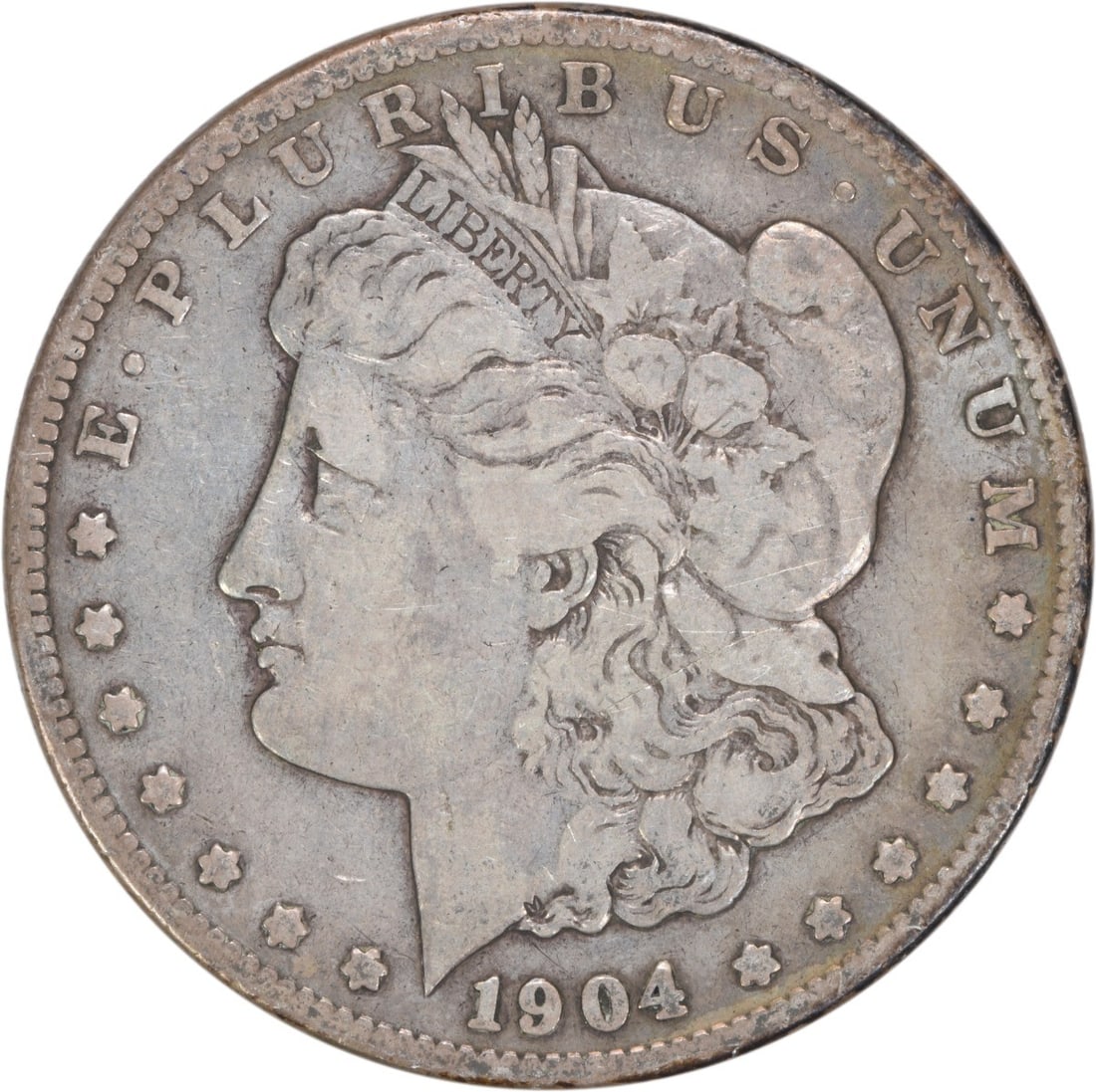 1904-S Morgan Silver Dollar VF Uncertified: 1904-S Morgan Silver Dollar VF Uncertified The 1904-S Morgan Silver Dollar is a beautifully crafted coin with a rich history, featuring George T. Morgan's iconic design and a reeded edge. Made from 90