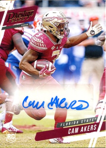 Cam Akers Autographed 2020 Panini Chronicles Draft Picks Prestige Rookie Card: Cam Akers Autographed 2020 Panini Chronicles Draft Picks Prestige Rookie Card Item Specifics: Brand: Panini Cam Akers Autographed 2020 Panini Chronicles Draft Picks Prestige Rookie Card Signed in blue