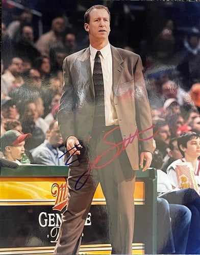 Stotts Terry Autographed Photo Basketball 8x10: Stotts Terry Autographed Photo Basketball 8x10 Terry Stotts' 8x10 basketball photo, signed across the front in blue sharpie, offers a unique glimpse into the life and career of the Portland Trail Blaz