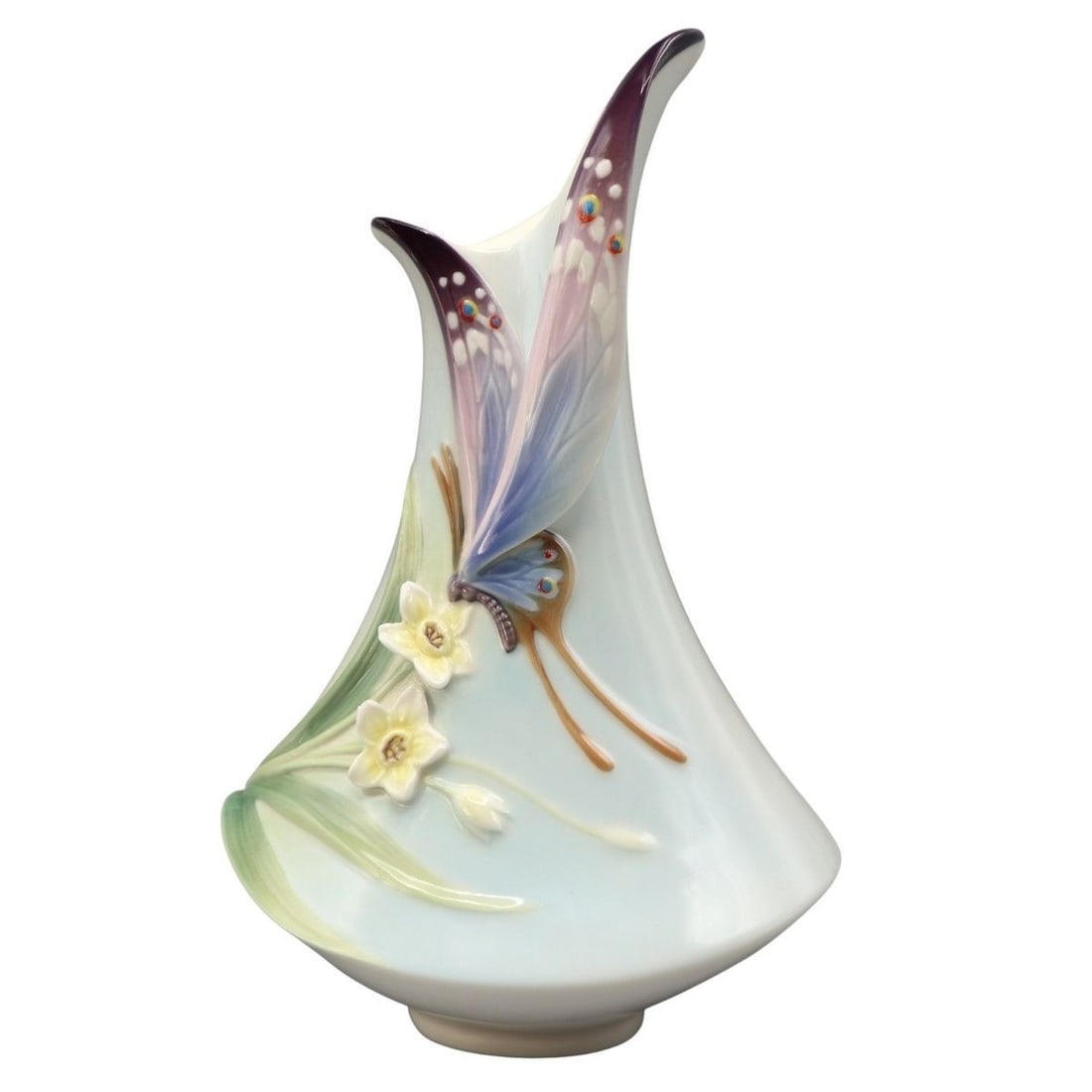 FRANZ Collection Butterfly Dance Floral Porcelain Vase: FRANZ Collection Butterfly Dance Floral Porcelain Vase Item Specifics: Brand: FRANZ Product Disclaimer: Measurements approximate; colors may vary due to lighting. While we strive to offer free shippin