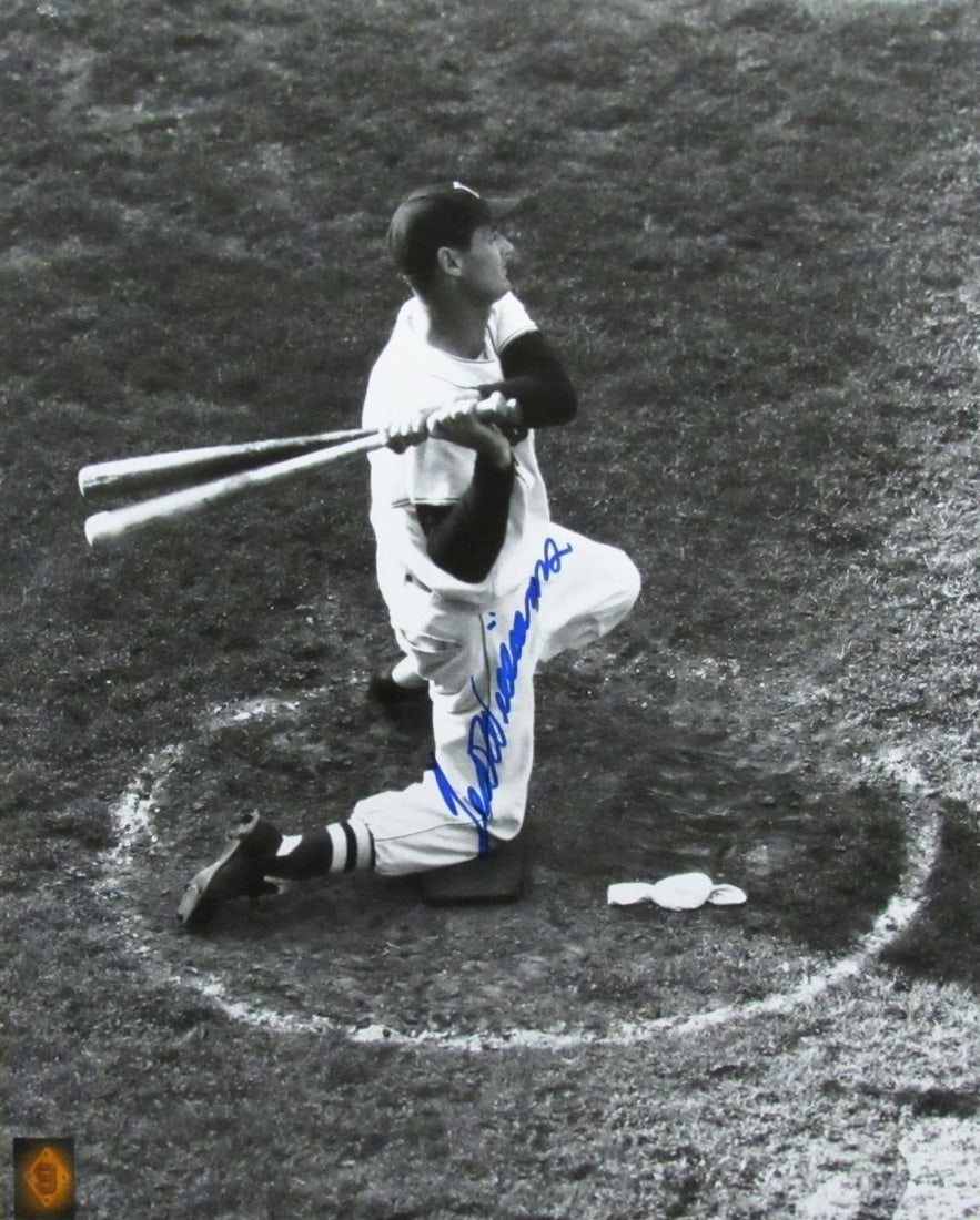 Signed Ted Williams HOF Red Sox Photo 16x20 Auto Diamond Green Holo: Signed Ted Williams HOF Red Sox Photo 16x20 Auto Diamond Green Holo Signed by the legendary Ted Williams, this 16x20 photo showcases the Hall of Fame Red Sox icon in diamond green holographic frame. T