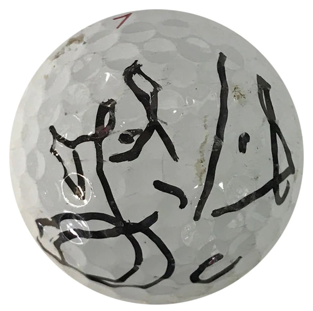 Parnevik Autographed 7 Titleiest Golf Ball Jesper: Parnevik Autographed 7 Titleiest Golf Ball Jesper Jesper Parnevik's black sharpie signature adorns this Titleist 7 golf ball, making it a unique collectible for fans of the professional golfer. The it