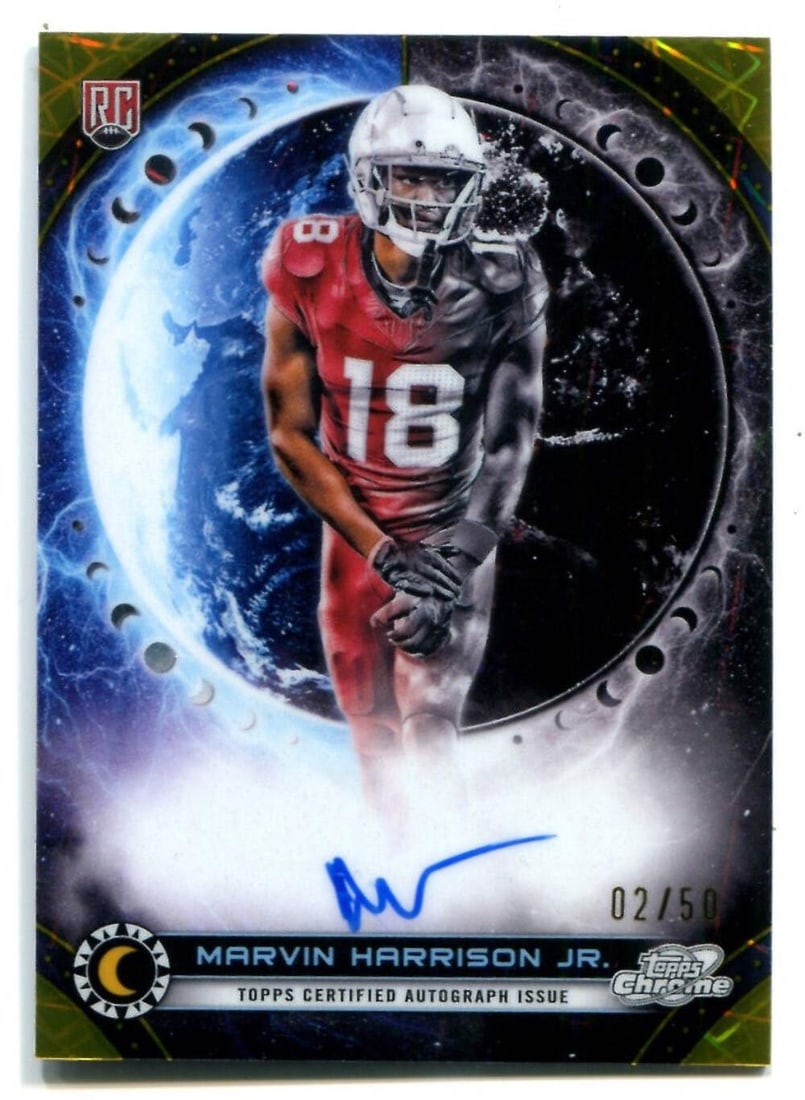 Marvin Harrison Jr 2024 Topps Equinox Autographed Card (1 of 1)