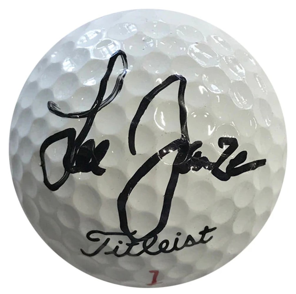Lee Janzen Autographed Titleist 1 Golf Ball: Lee Janzen Autographed Titleist 1 Golf Ball Signed by Lee Janzen in black sharpie, this Titleist 1 Golf Ball bears the mark of a professional golfer's personal touch. A unique collectible for fans and