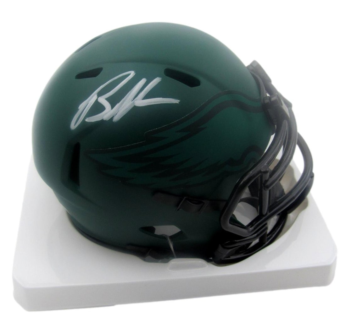Signed By Brandon Graham Football Mini Beckett Eagles Helmet Auto Rave: Signed By Brandon Graham Football Mini Beckett Eagles Helmet Auto Rave Signed by Brandon Graham, the Philadelphia Eagles' defensive end, this mini football helmet is a unique collectible for fans. The