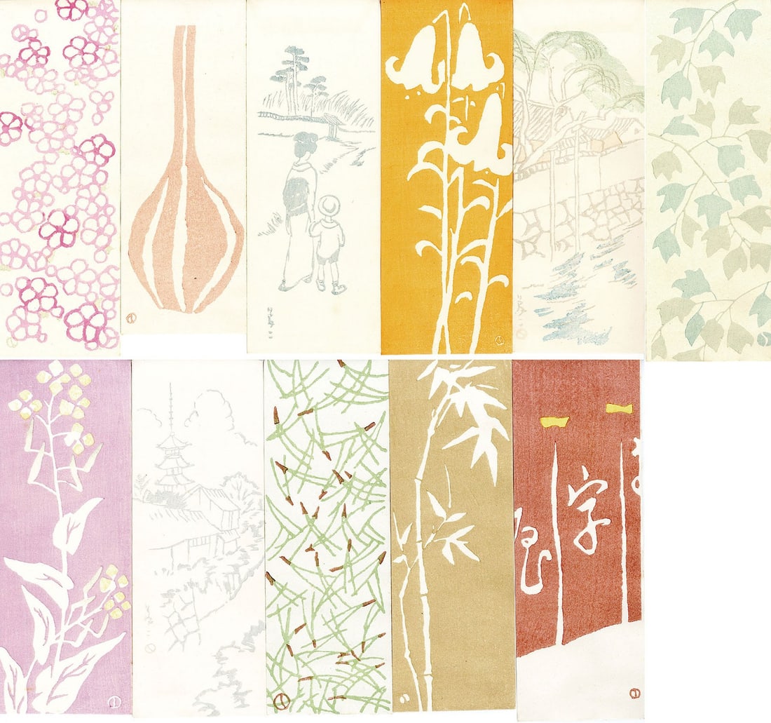 Antique Yumeji Takehisa Woodblock Prints Envelopes Set of 11 Japanese Art: Antique Yumeji Takehisa Woodblock Prints Envelopes Set of 11 Japanese Art Item Specifics: Artist: Yumeji Takehisa Subject: Graphic Design and Decorative Arts Material: Paper and Ink Style: Japanese Pr