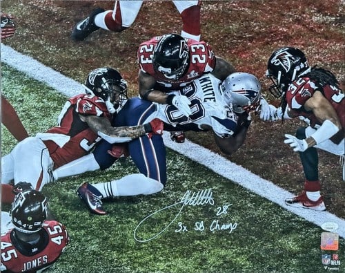 James White Autographed Patriots 16x20 Football Photo (JSA Witness): James White Autographed Patriots 16x20 Football Photo (JSA Witness) Item Specifics: Brand: James Spence Authentication (JSA) James White Autographed Patriots 16x20 Football Photo Signed in white paint