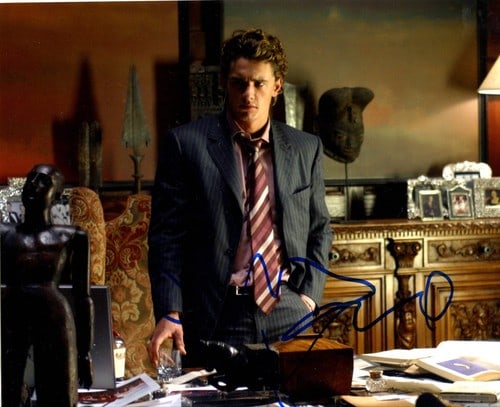 James Franco autographed 8x10 photo: James Franco autographed 8x10 photo James Franco's signature appears in blue sharpie across the front of an 8x10 photo. The item comes with authentication from Rich Altman and a Certificate of Authent