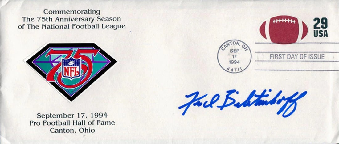 Fred Bilitnikoff Autographed 1994 First Day Issue Cache (1 of 1)