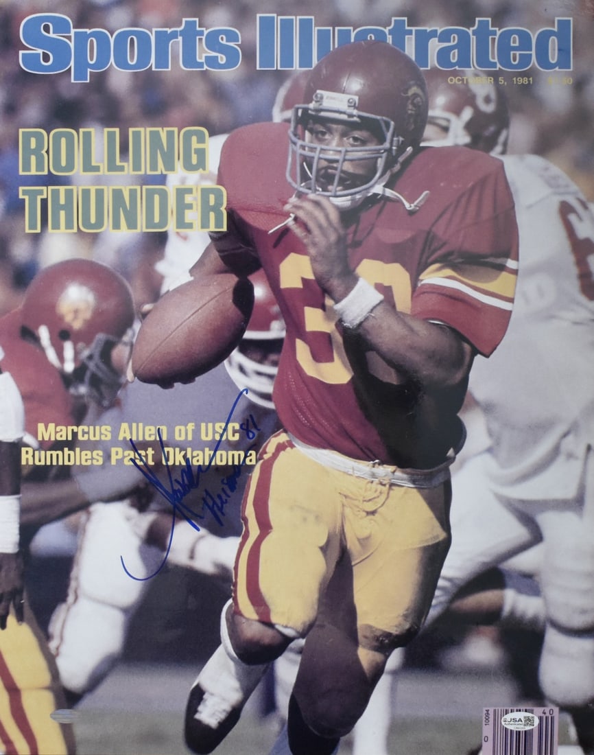 MARCUS ALLEN HOF AUTOGRAPHED SIGNED 16X20 PHOTO USc RAIDERS Jsa 211933 (1 of 3)