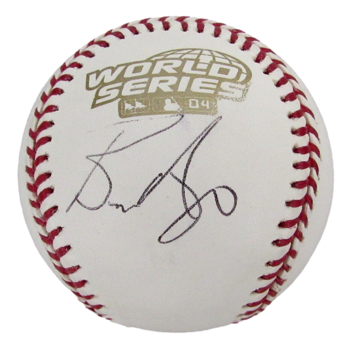 Bronson Arroyo Signed/ Autographed 2004 World Series Baseball Red Sox JSA 208250: Bronson Arroyo Signed/ Autographed 2004 World Series Baseball Red Sox JSA 208250 Bronson Arroyo's 2004 World Series Baseball, signed by the pitcher, is a unique piece for baseball collectors. The