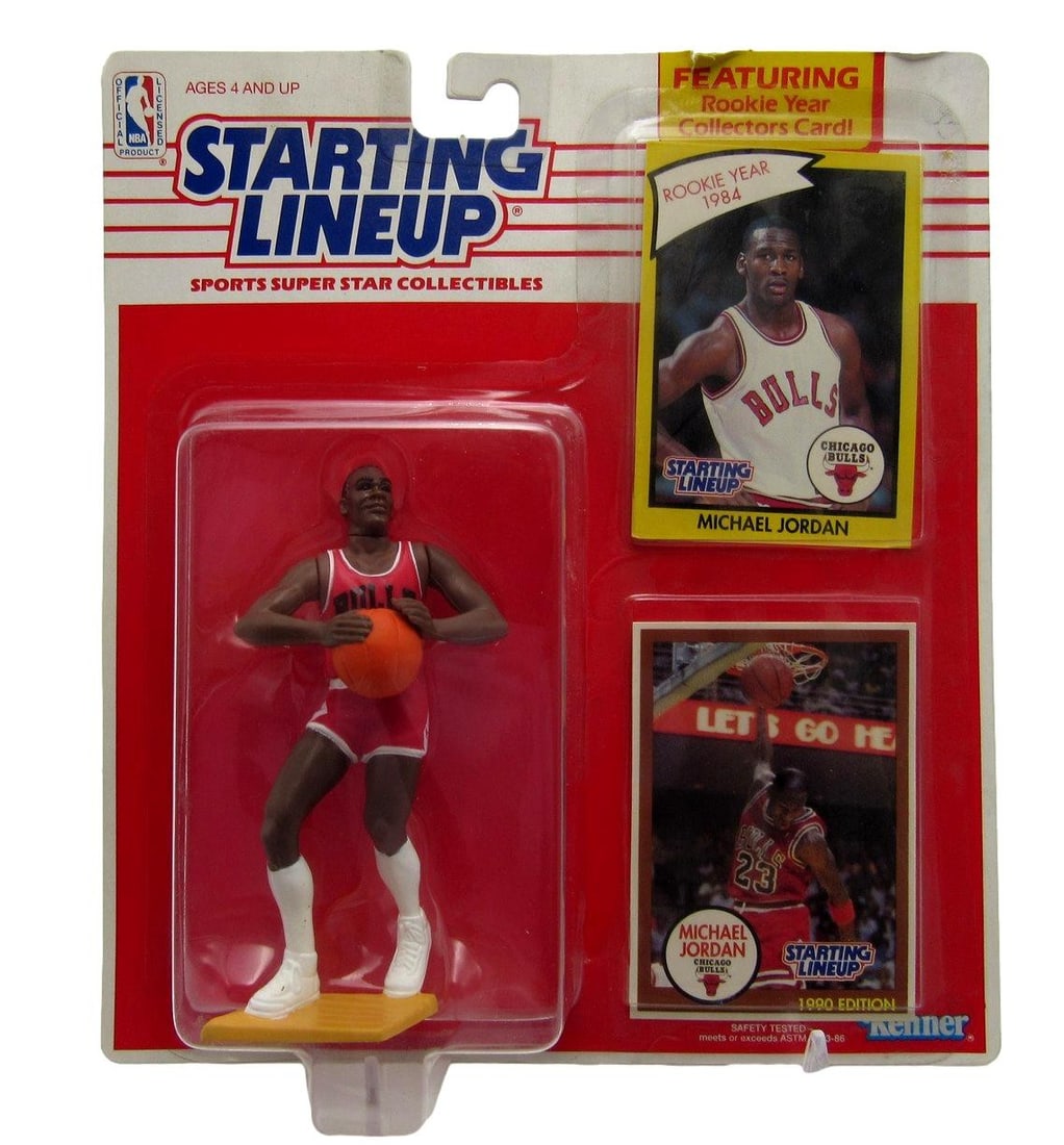 Starting Lineup Figure Kenner Michael Jordan Rookie Year Card 1990 (1 of 5)