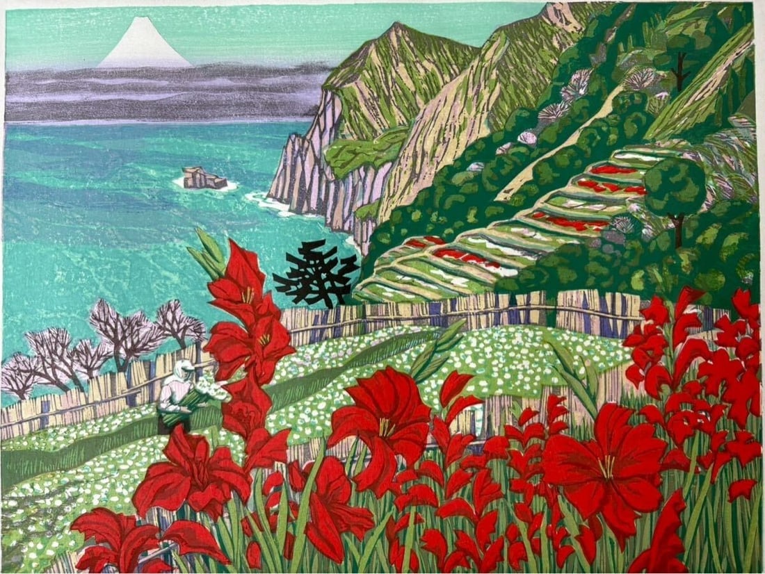Spring in early woodblock print 1976 Japanese art by Fumio Kitaoka.: Spring in early woodblock print 1976 Japanese art by Fumio Kitaoka. Item Specifics: Brand: NO BRAND Provenance: NA Country: Japan Culture: NA California Prop 65 Warning: NA Product Disclaimer: Please 