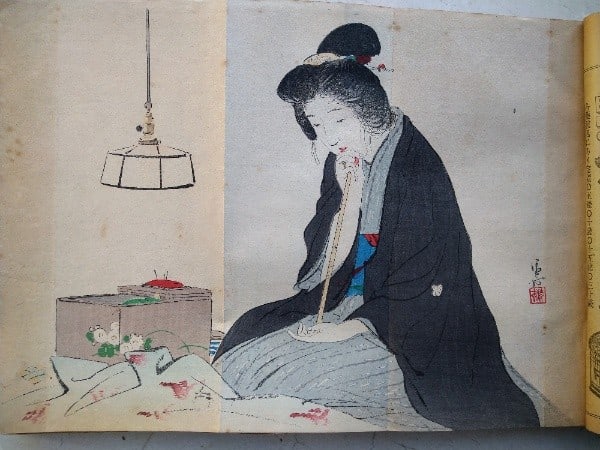 Bungei Kurabu Vol 16 No 13 Kiyokata Kaburagi Woodblock Kuchie Meiji Book 1910: Bungei Kurabu Vol 16 No 13 Kiyokata Kaburagi Woodblock Kuchie Meiji Book 1910 Item Specifics: Artist: Kiyokata Kaburagi Subject: Meiji Literature and Kuchie Woodblock Prints Material: Paper Style: Jap