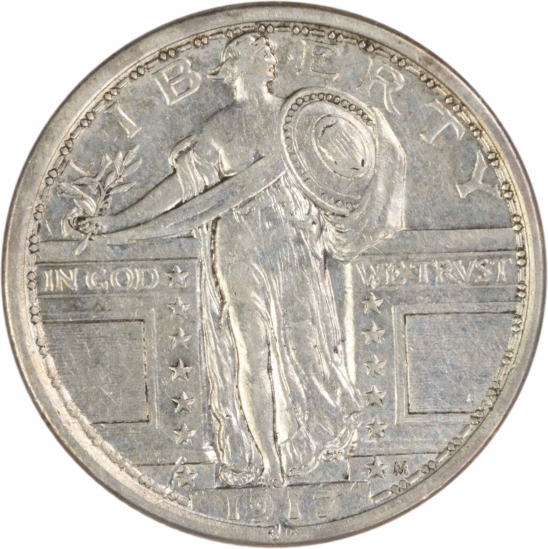 1917 Standing Liberty Silver Quarter Type 1 AU Uncertified (1 of 2)