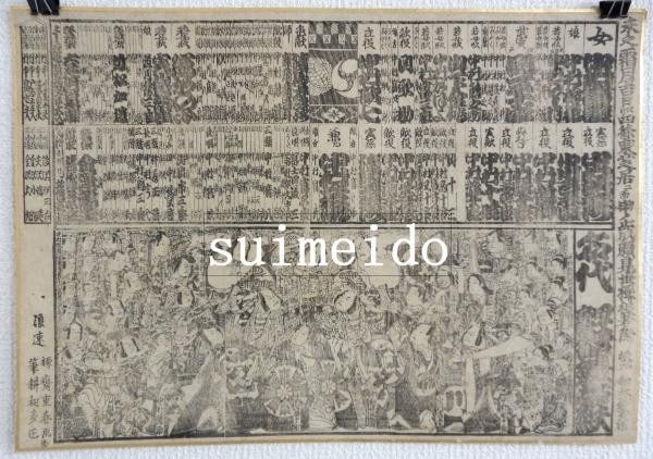 Edo Period Kabuki Theater Program Woodblock Print Ryusai Shigeharu Banzuke (1 of 6)
