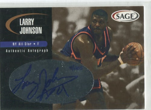 2000 Sage #A27 Larry Johnson Autographed Card (1 of 1)