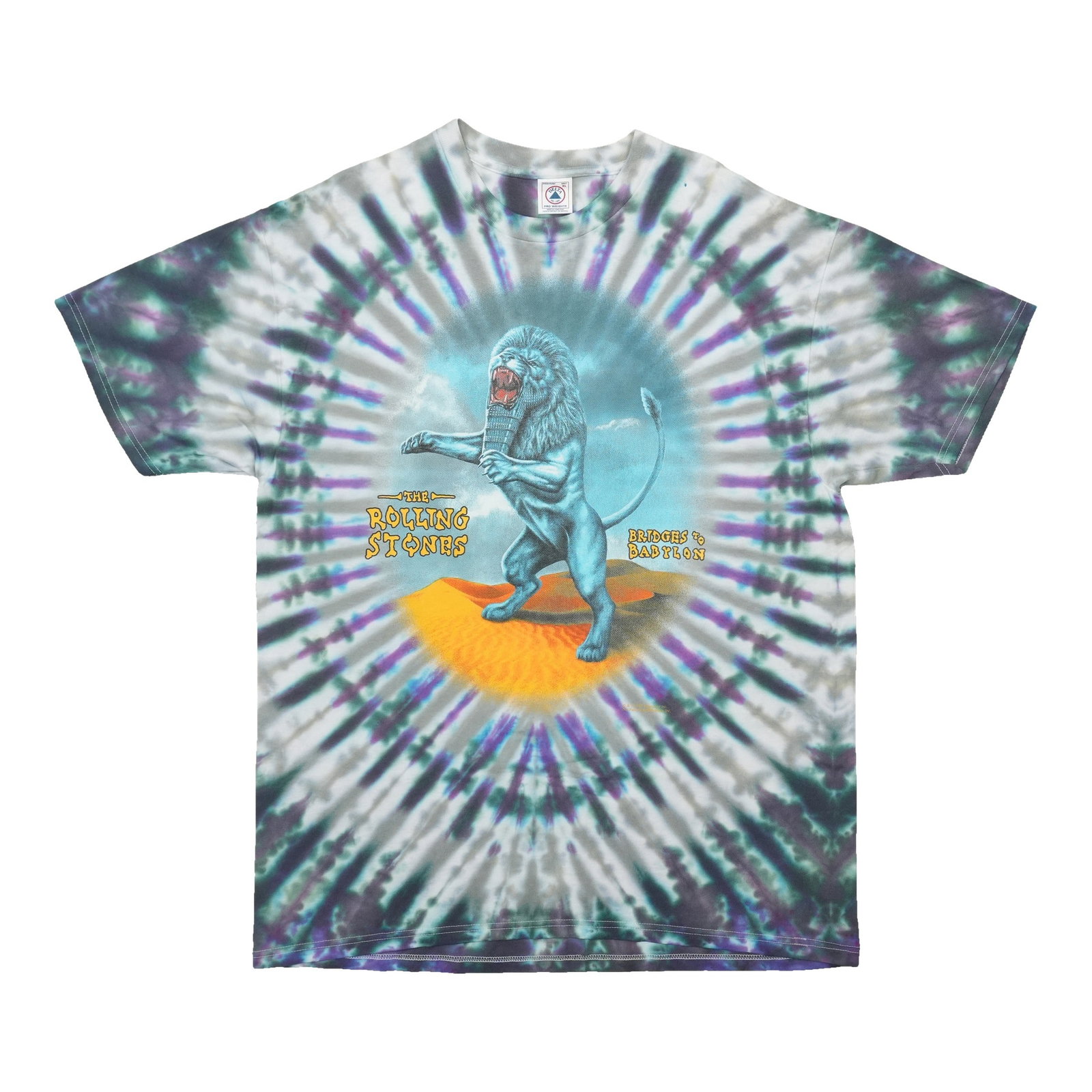 1998 Rolling Stones Bridges To Babylon Tour Tie Dye Shirt (1 of 5)