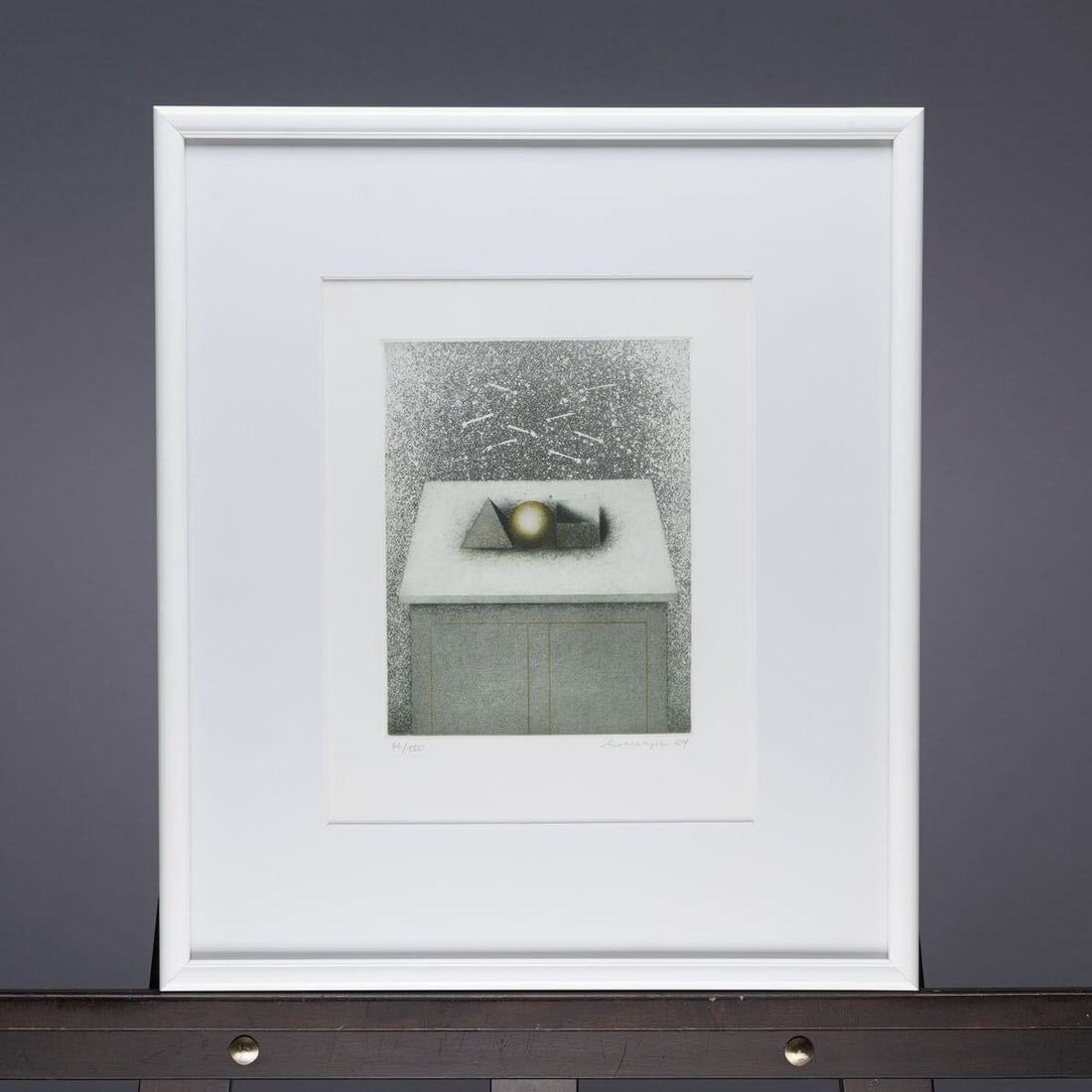Friedrich Meckseper Sengais Universum Etching 1989 Framed Signed ED 44/ 150 (1 of 10)